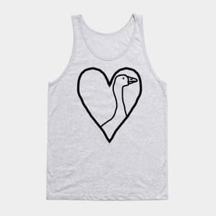 My Goose Valentine Heart Outline Tank Top